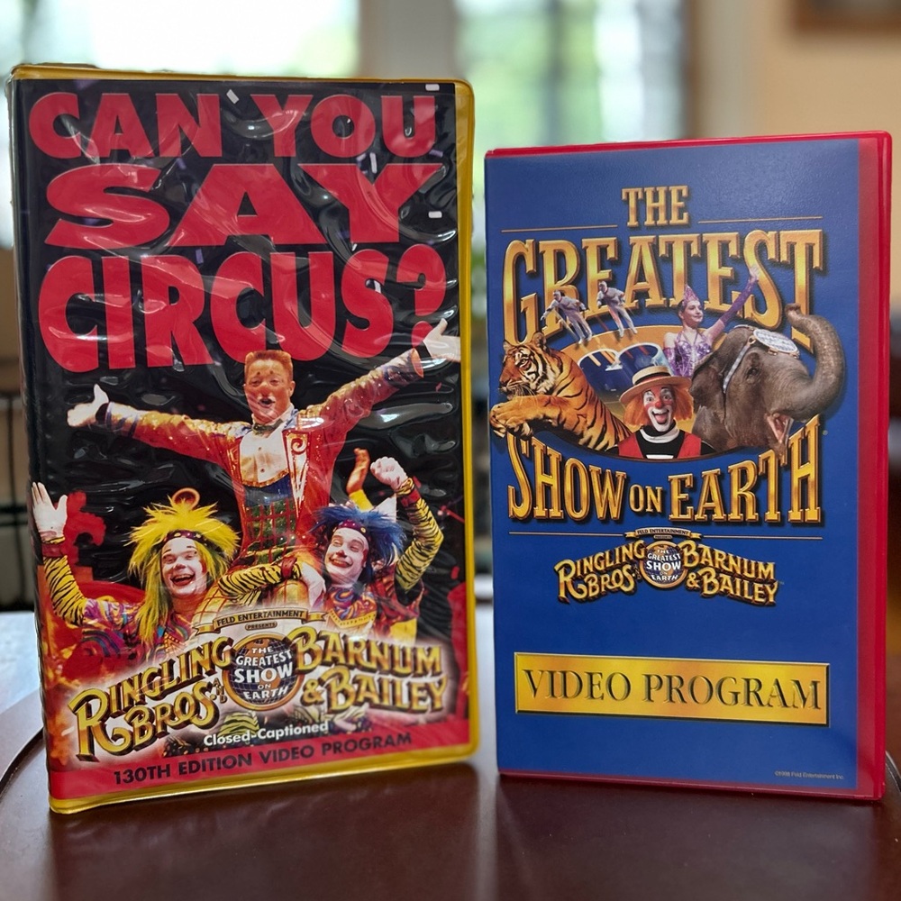 2 Ringling Bros VHS Tapes – 128th & 130th Editions | Vintage Circus Movies 🎪🤹🤡